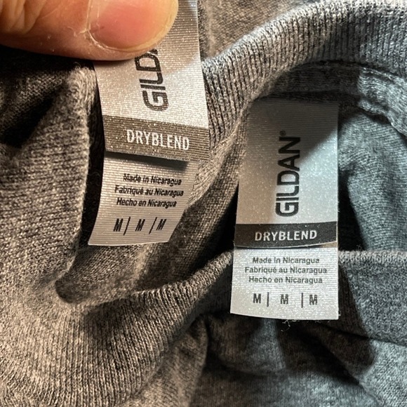 Gildan DryBlend T-Shirts 2 Pack Heather Gray Soft Everyday‎ Wear Medium Workwear - Picture 5 of 6